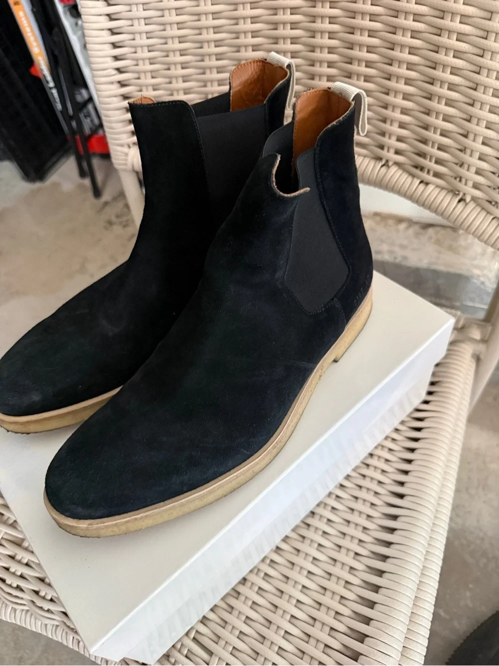 Men's Black Suede Chelsea Boots